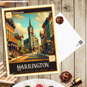 Harrington, Delaware Gammal vykort