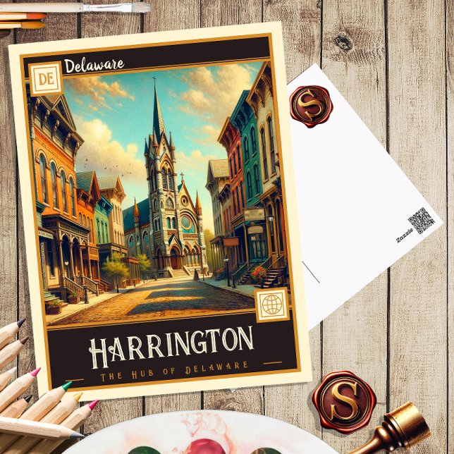 Harrington, Delaware | Gammal vykort (Skapare uppladdad)