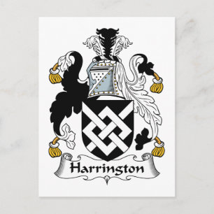 Harrington Family Crest Vykort