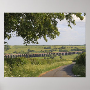 Harringworth Viaduct, Rutland.  Också bekant som Poster