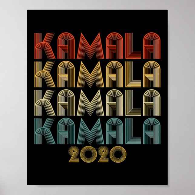 Harris 2020 Val Retro 60 s 70 Poster (Framsidan)