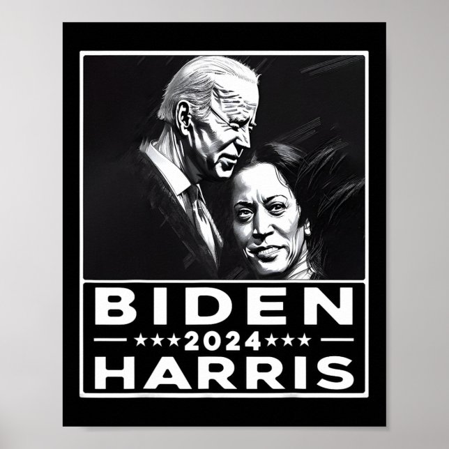 Harris 2024 47:e president Valection Joe Biden Kam Poster (Framsidan)
