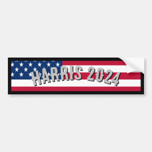 Harris 2024 American Flagga Bildekal