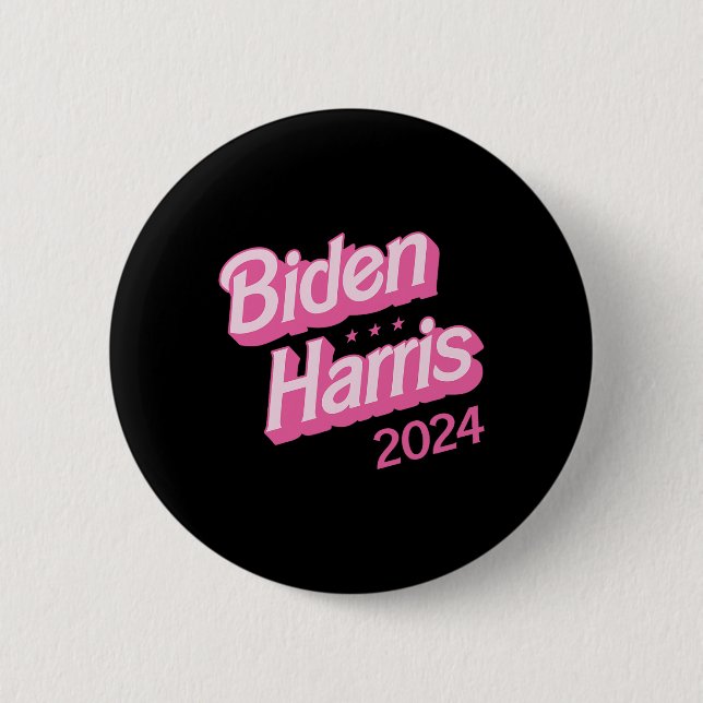 Harris 2024 Black S Joe Kamala Funny President Knapp (Framsida)