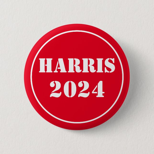 Harris 2024 Bright Blue & White Knapp (Framsida)