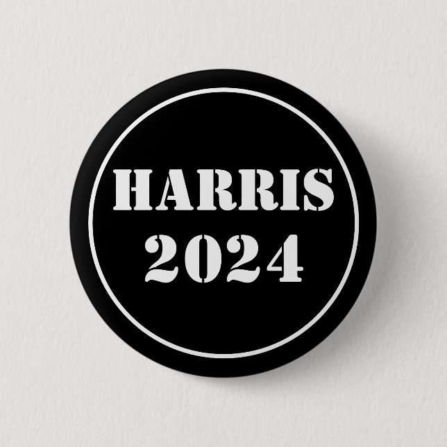 Harris 2024 Bright Blue & White Knapp (Framsida)
