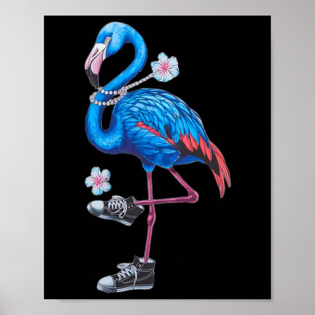 Harris 2024 Flamingo Trendig Retro Stil with Sneak Poster (Framsidan)