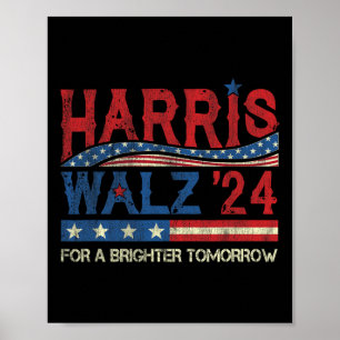 Harris 2024 För en ljusare morgondag Kamala Wheime Poster