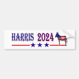 Harris 2024 för ordförande Donkey USA flagga Bildekal