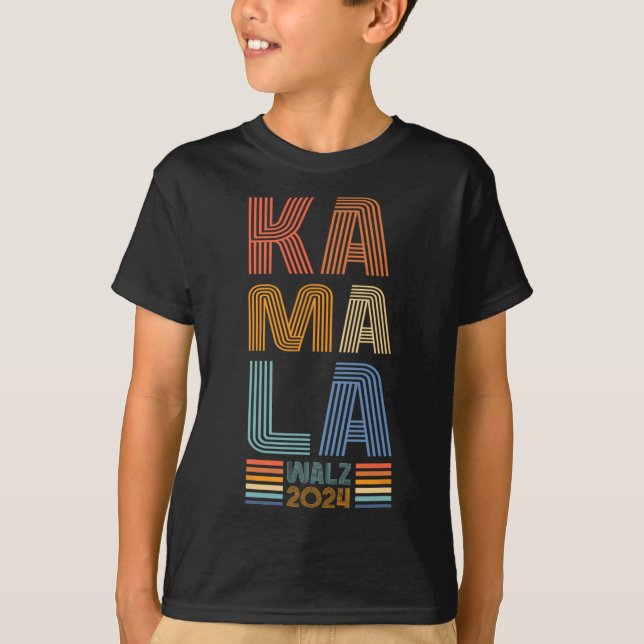 Harris 2024 För presidentval Harris Walz Wal T Shirt (Framsida)