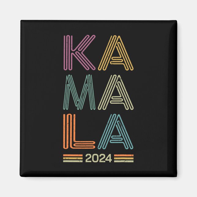 Harris 2024 för presidentvalet Kampanj Retro Magnet (Framsidan)