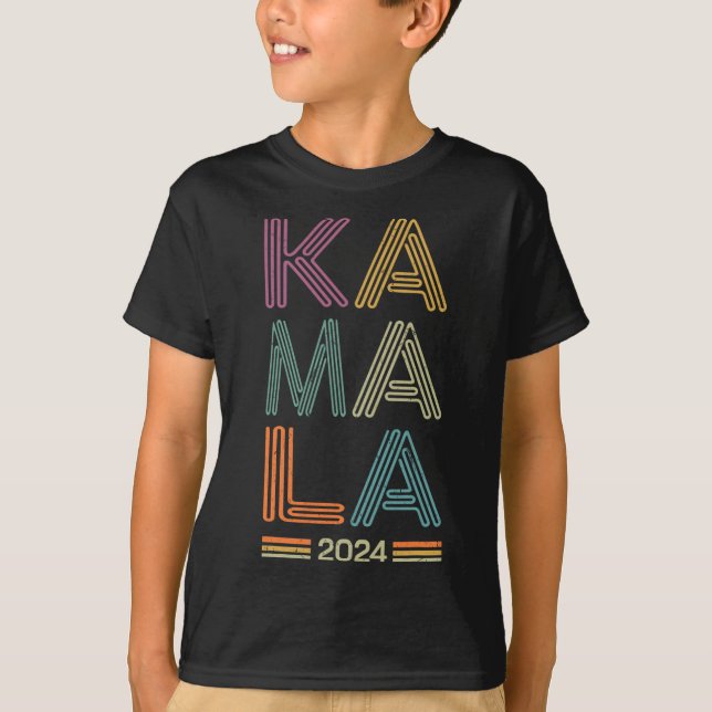 Harris 2024 för presidentvalet Kampanj Retro T Shirt (Framsida)
