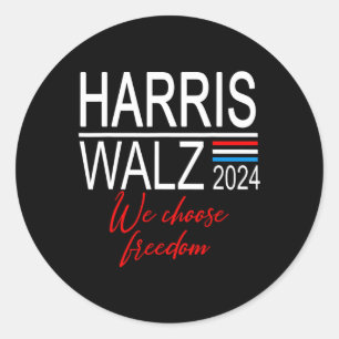 Harris 2024 Harris WAlzheimer Vi väljer frihet Runt Klistermärke