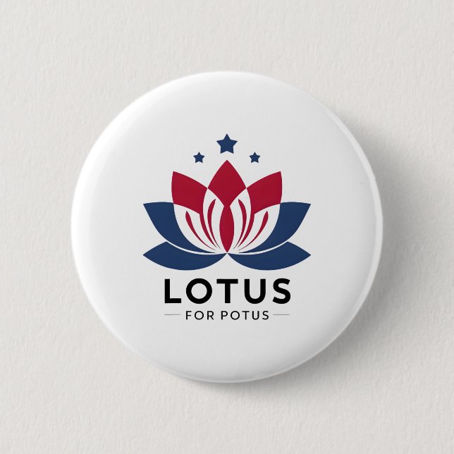 Harris 2024 Lotus For Potus President Trend Electi Knapp (Framsida)