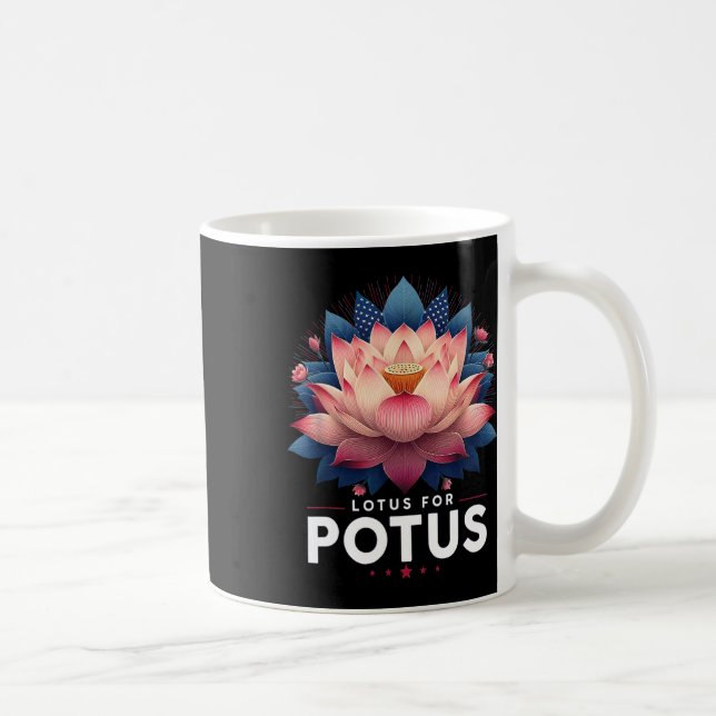 Harris 2024 Lotus For Potus Trending President Kaffemugg (Höger)