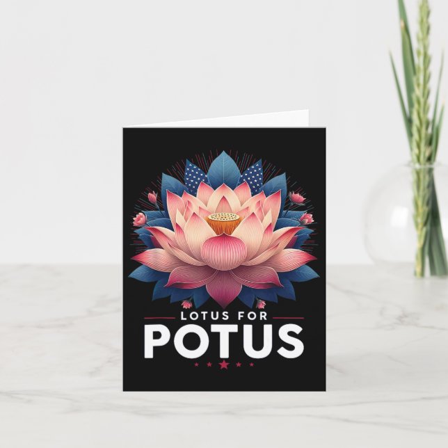 Harris 2024 Lotus For Potus Trending President Kort (Framsida)
