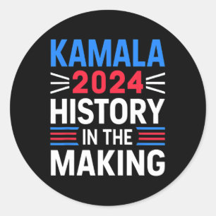 Harris 2024 Manar& Women History in the Skapar Runt Klistermärke