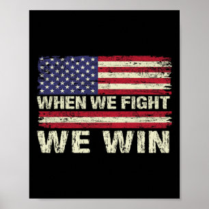 Harris 2024 när vi kämpar mot Dnc America Flagga Poster