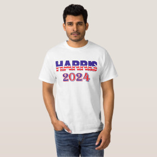 Harris 2024 Ordförande Demokrat USA flagga Textvär T Shirt