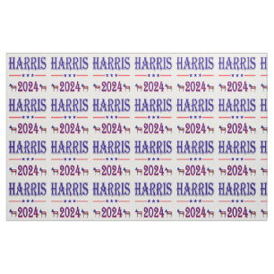 Harris 2024 Pres Democrat Donkey USA flagga Tyg
