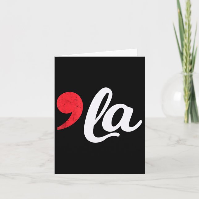 Harris 2024 President Comma La Funny 1 Kort (Framsida)