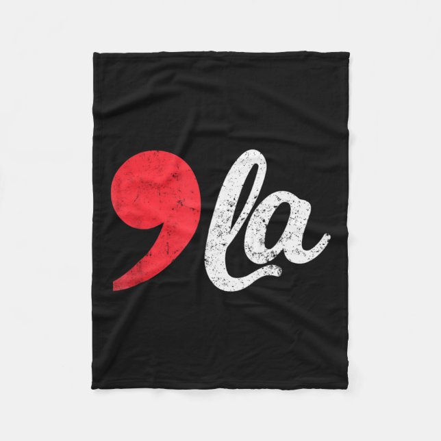 Harris 2024 President Distress Comma La Funny Fleecefilt (Framsidan)