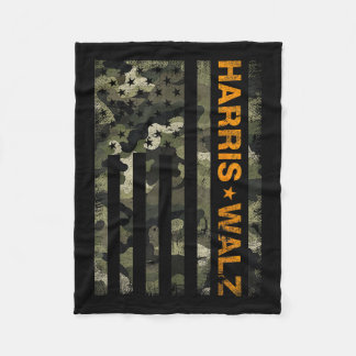 Harris 2024 President Usa Camouflage Dudes Walz Wa Fleecefilt
