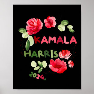 Harris 2024 President Women Funny America Val Poster