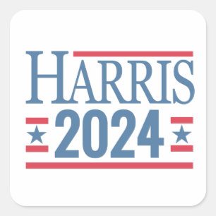 Harris 2024 Presidentval Sticke Fyrkantigt Klistermärke