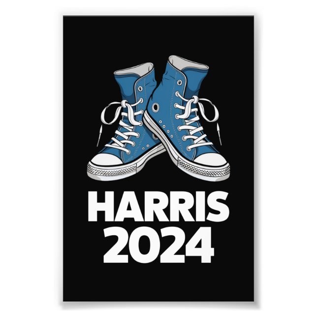 HARRIS 2024 Rösta President Kamala Val Sneaker Fototryck (Framsidan)