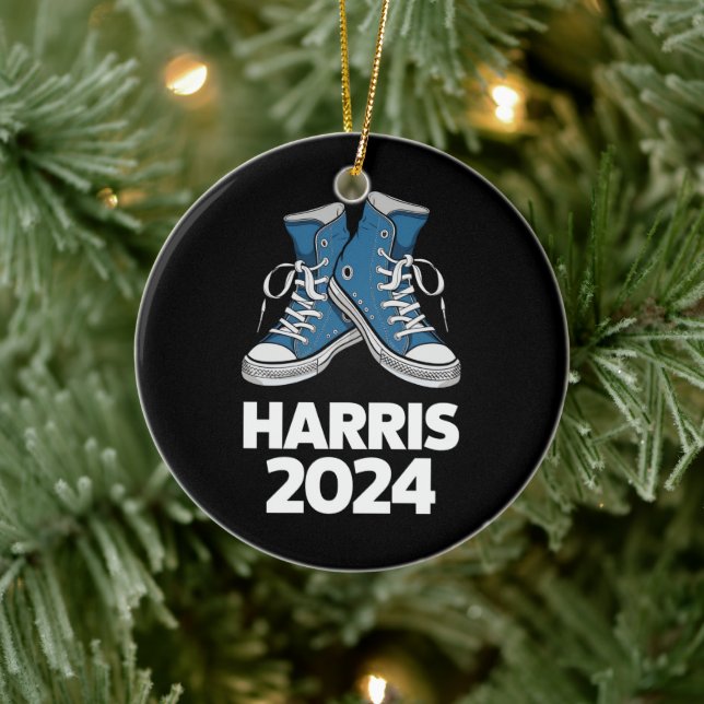 HARRIS 2024 Rösta President Kamala Val Sneaker Julgransprydnad Keramik (Träd)