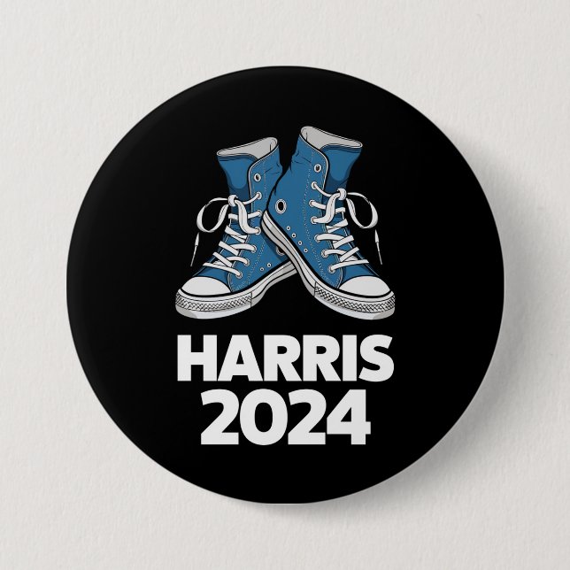 HARRIS 2024 Rösta President Kamala Val Sneaker Knapp (Framsida)