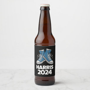 HARRIS 2024 Rösta President Kamala Val Sneaker Ölflaska Etikett