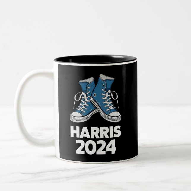 HARRIS 2024 Rösta President Kamala Val Sneaker Två-Tonad Mugg (Vänster)