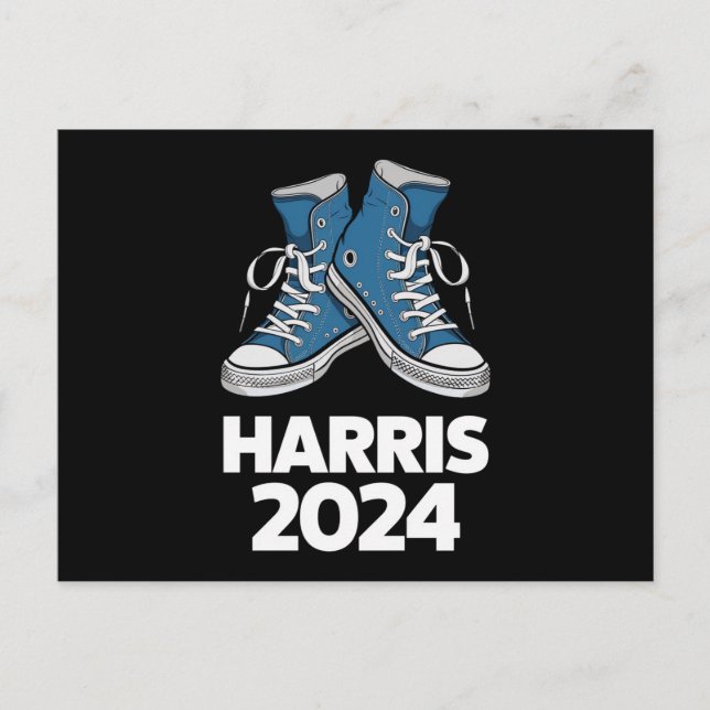 HARRIS 2024 Rösta President Kamala Val Sneaker Vykort (Framsida)