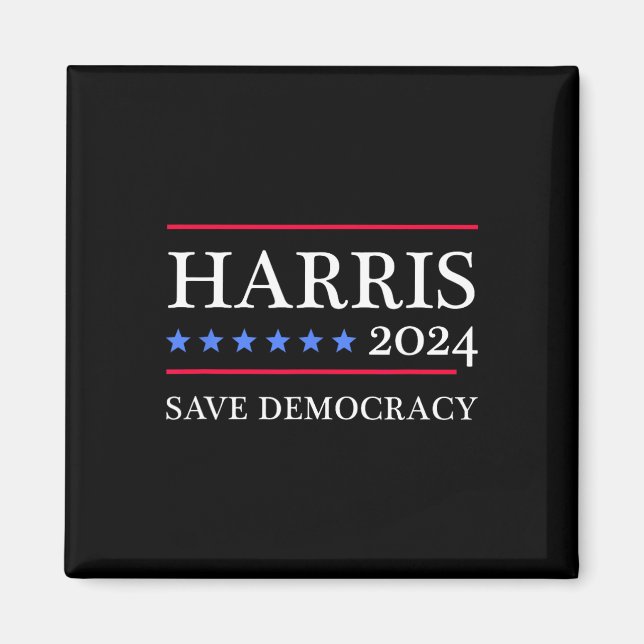 Harris 2024 Spara Democracy For President 2024 Magnet (Framsidan)