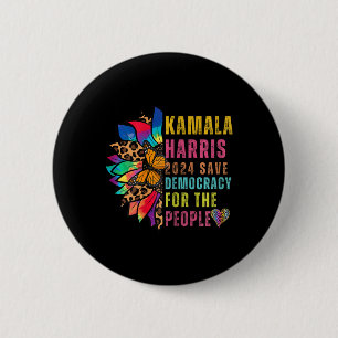 Harris 2024 Spara Democracy for the People Sunflow Knapp
