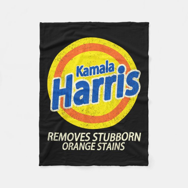 Harris 2024 Tar Bort envisade Apelsinfläckar Rolig Fleecefilt (Framsidan)