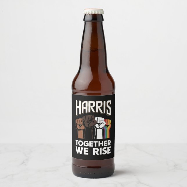 Harris 2024 Valet HBTQ Kamala Harris 2024 Ölflaska Etikett (Framsida)