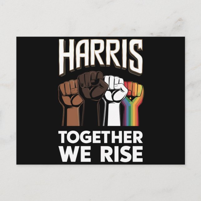 Harris 2024 Valet HBTQ Kamala Harris 2024 Vykort (Framsida)