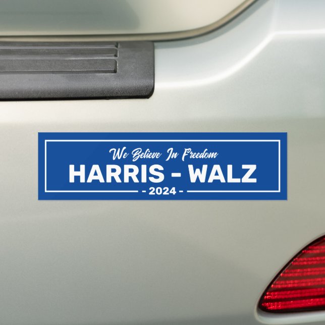 Harris 2024: Vi tror på frihet Bildekal (På Bil)