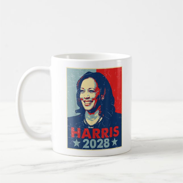 Harris 2028 Kamala Harris 2028 För President Kaffemugg (Vänster)