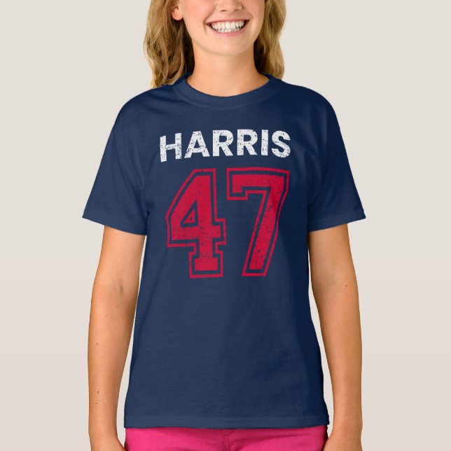 Harris 47 I - Kamala Harris till talman T Shirt (Framsida)