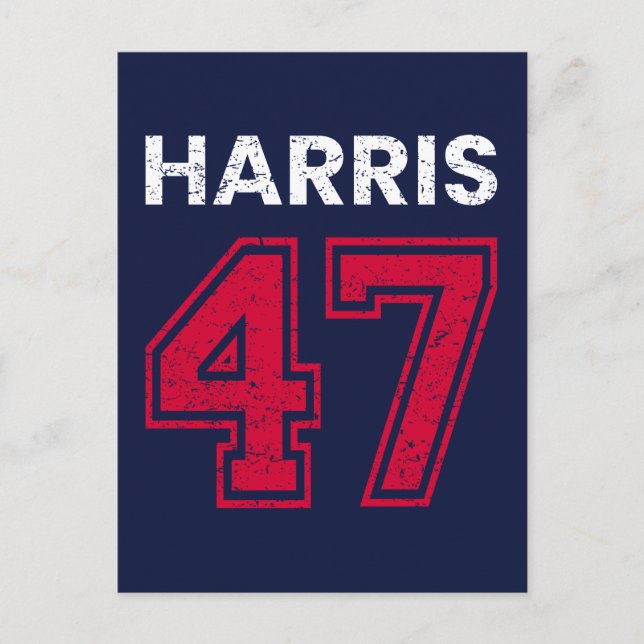 Harris 47 I - Kamala Harris till talman Vykort (Framsida)