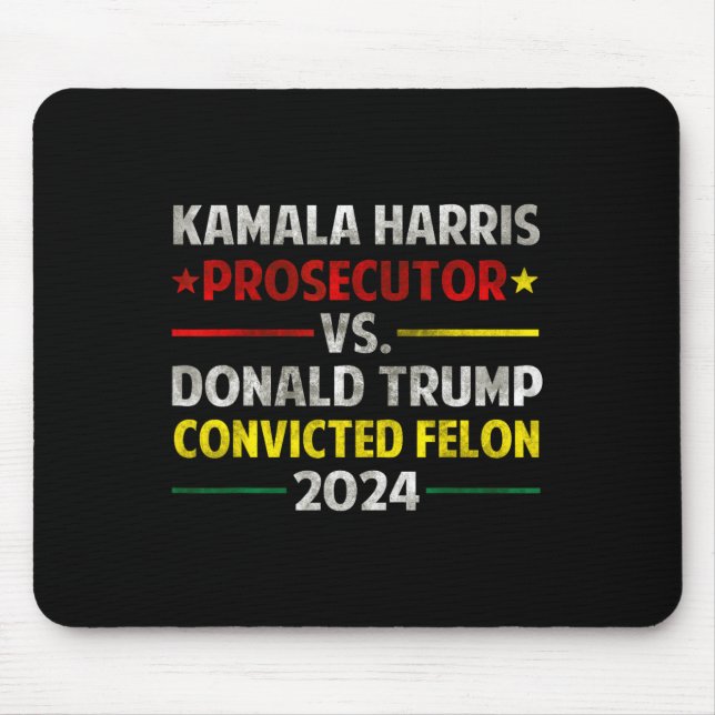 Harris åklagare Vs Donald Trump dömd Felon Musmatta (Framsidan)