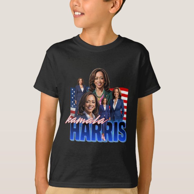 Harris American Flagga Bootleg T Shirt (Framsida)