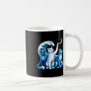 Harris Blue Cats Wave Kamala Funny för Cat Lovers Kaffemugg