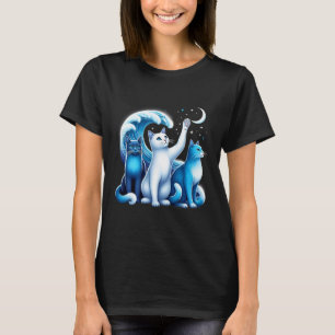 Harris Blue Cats Wave Kamala Funny för Cat Lovers T Shirt