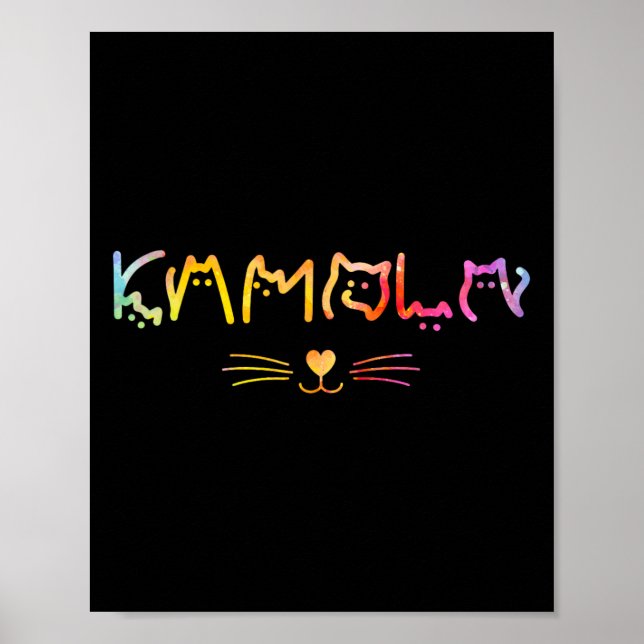Harris Cat Lettering Funny Cat Dam Harris Wheimer Poster (Framsidan)