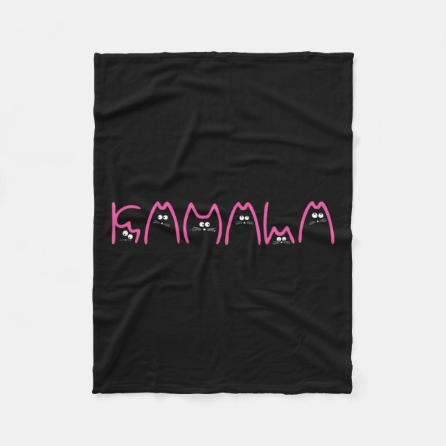 Harris Cat Lettering Positive Funny 13 Fleecefilt (Framsidan)